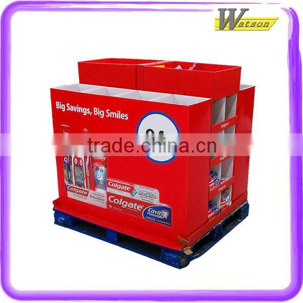 Recycled Portable supermarket promotion paper cardboard pallet display for layette