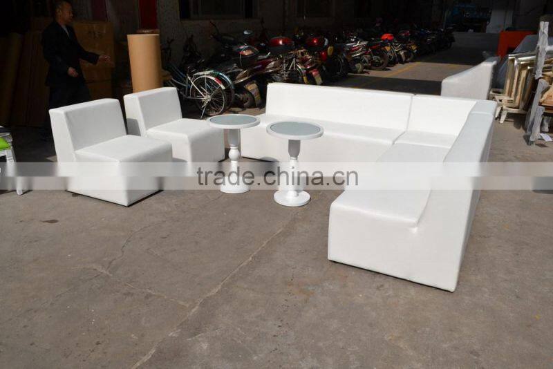 Pure white fabric sectional sofa set XYN430