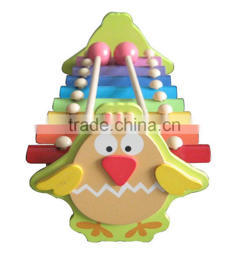 EZ9008Hot Selling Musical Kids Wooden Toys,Elephant Pull Cord Xylophone Musical Wooden Toy, Educational Musical Toys