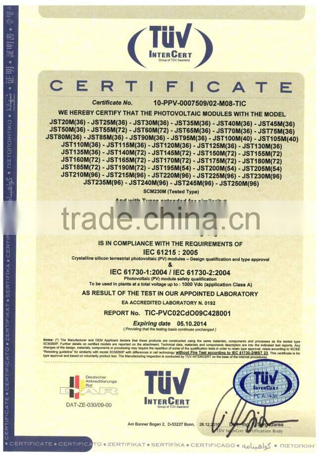 120~160W poly solar panel suntech solar