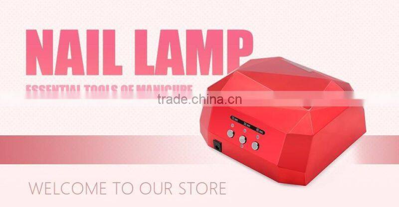 36W UV Lamp LED Ultraviolet Lamp UV Nail Dryer Dryers Nail Lamp Diamond Shaped Curing for UV Gel Nails Polish Nail Art Tools