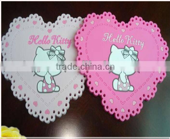 2016 popular high quality rubber 3d coaster wholesale