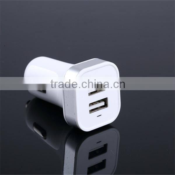 double USB mobile phone car chargers with logo printing