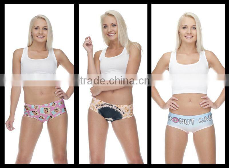 wet ladie hot sexy panties pug dog cut cat sexy girls tight lingerie stretchy underpanties 3d digital full print custom hot sale