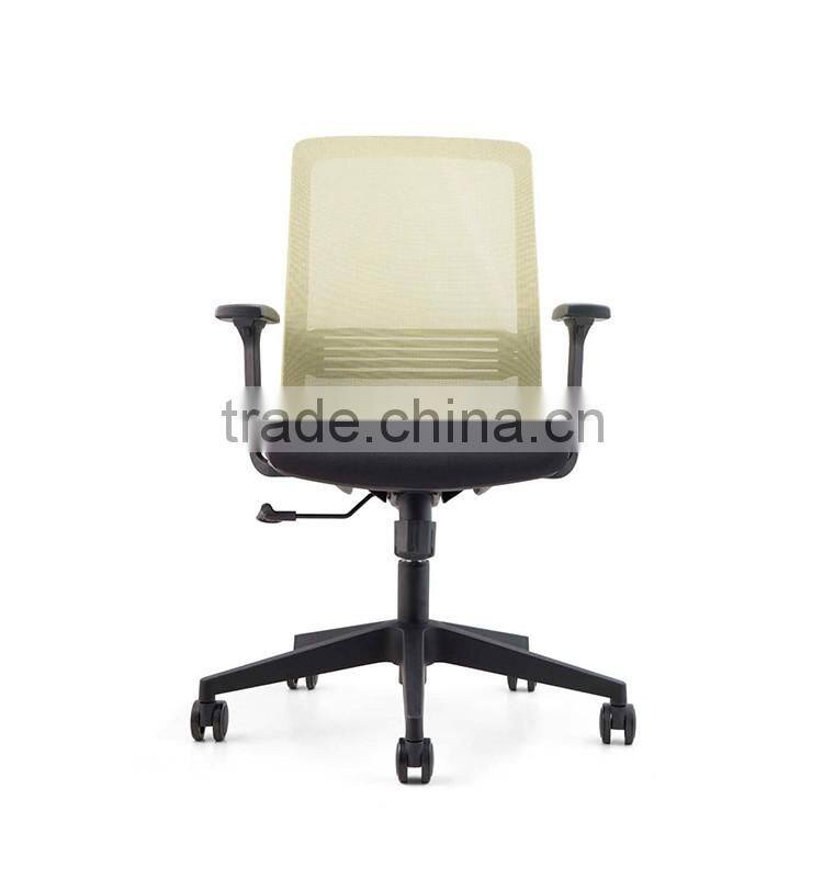 Guangzhou middle back mesh staff chair with durable nylon frame