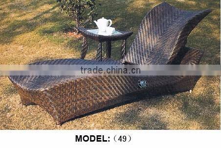 Outdoor PE rattan pool or poolside sunbed