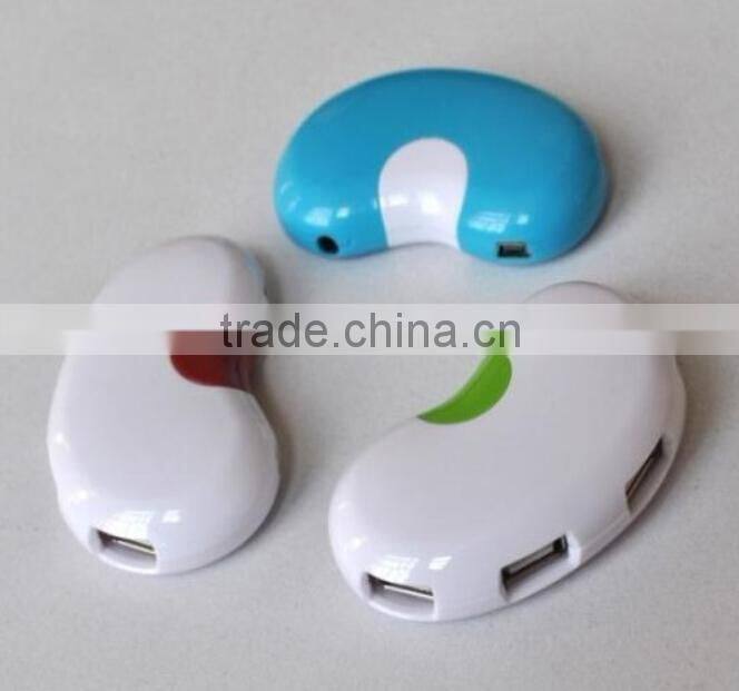 Factory wholesales for promotion bean shape best gift usb2.0 4 por hub