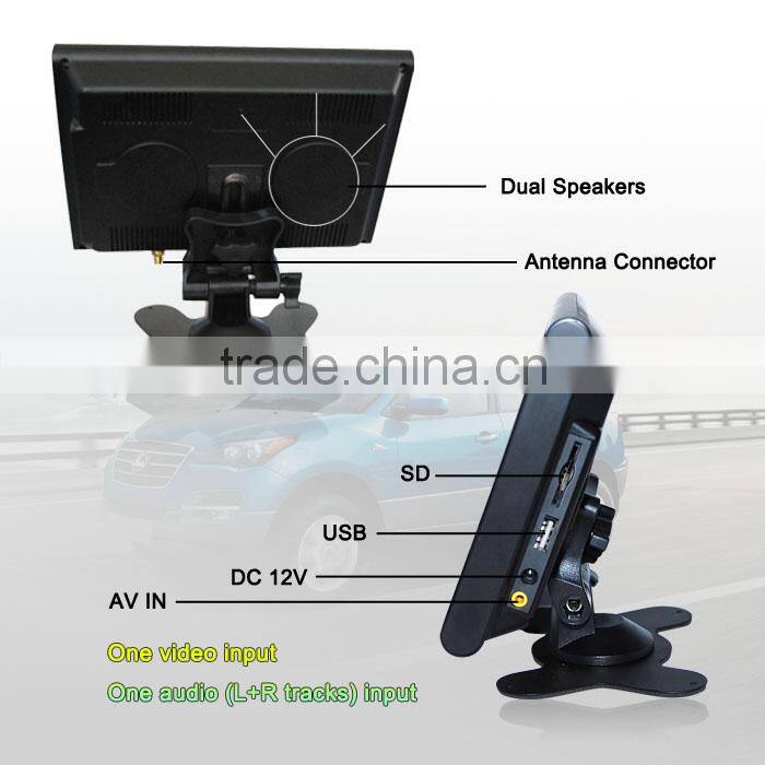 Hot Japan with SD/USB function ISDB digital TV 7 inches tft lcd color monitor lcd monitor tv converter wiring