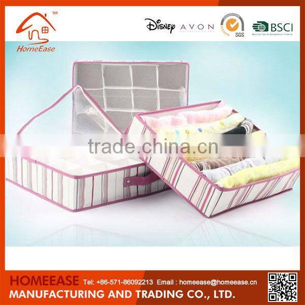 Hot sale collapsible foldable storage box removable dividers