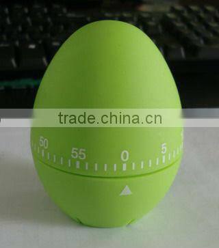 Plastic ABS with Rubber Coating Egg Shaped Colorful Mechanical Countdown Timer