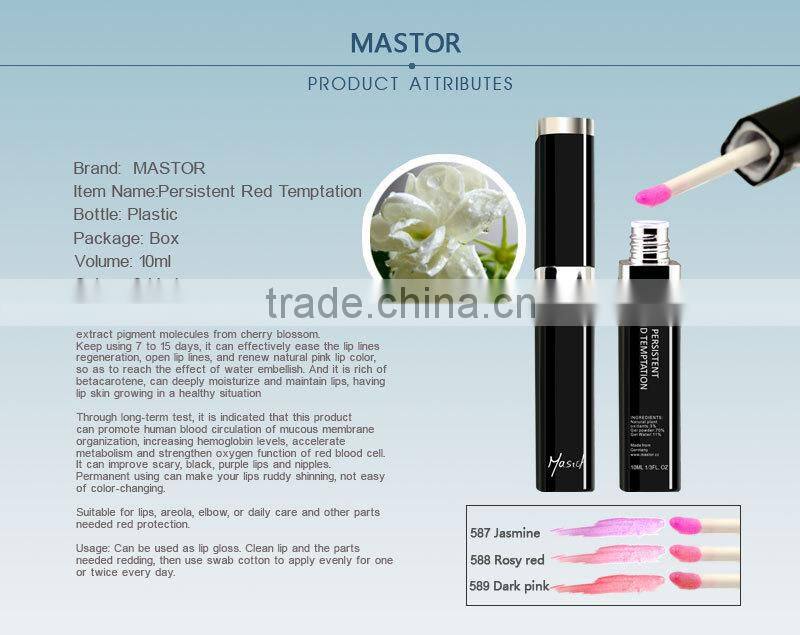 24 hours waterproof lip gloss Presistent Red Temptation