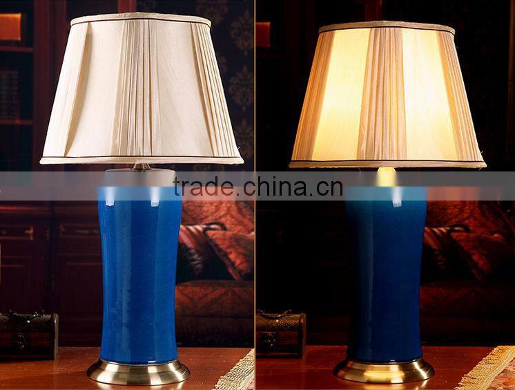 Noble factory supplied blue antique Table lamp for weddings with shadow