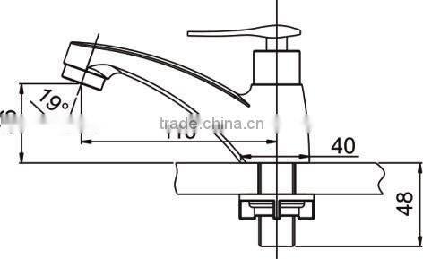 THUN commercial single cold water faucet kitchen
