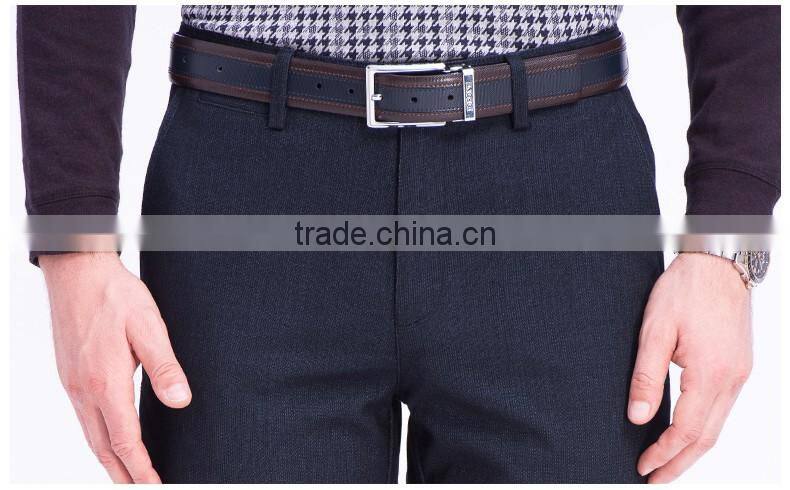 Navy color cotton polyester spandex casual pants stretch twill mens pants with jet pockets