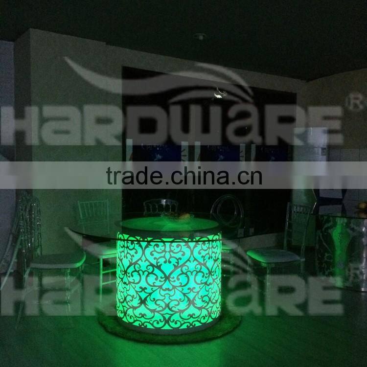 Customized led light color used wedding round tables