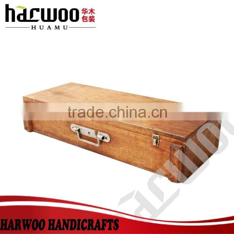 Natural Pine Wood Dressing Table Storage Box