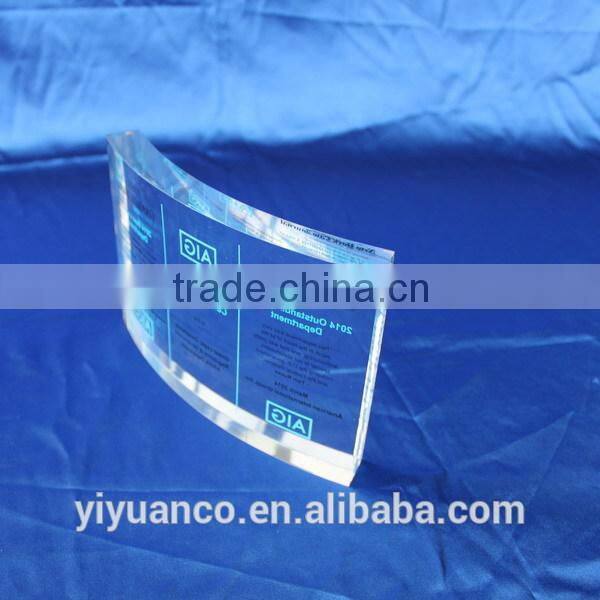 Clear custom paperweight lucite gift