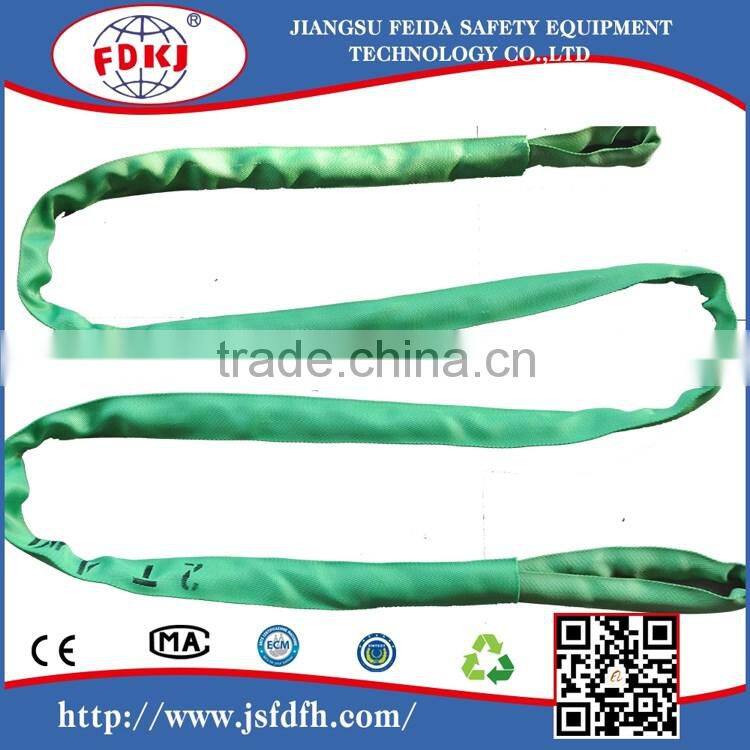 CE certificated soft material round slings for pipe lifting