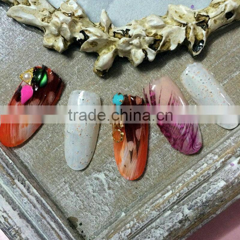 2015 new 3D nail accessories natual abalone shell jewelry stone for nail art decoration ZX:CNS01