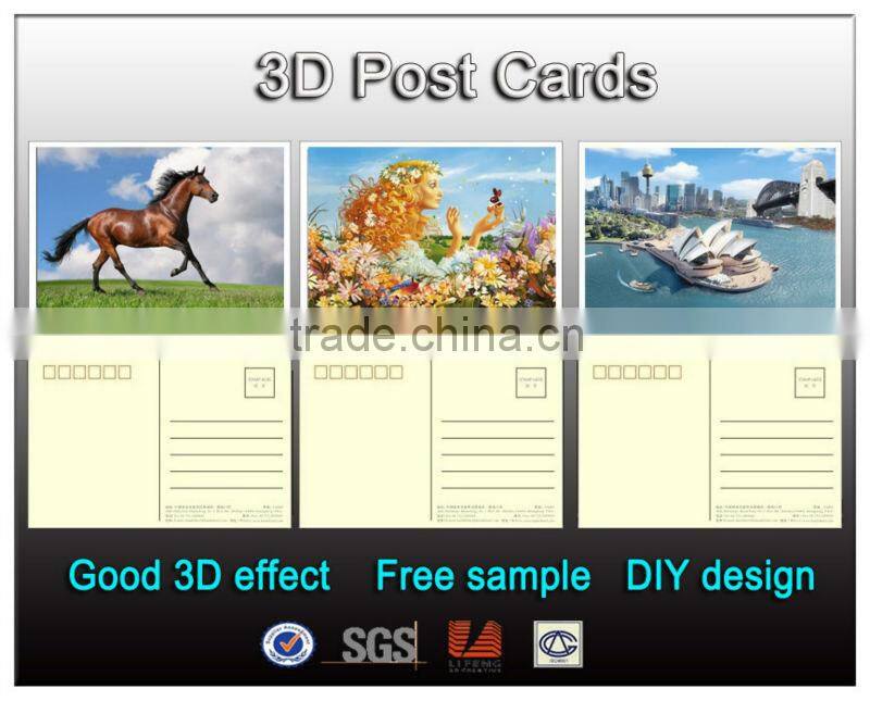 High quality lenticular 3d greeting card