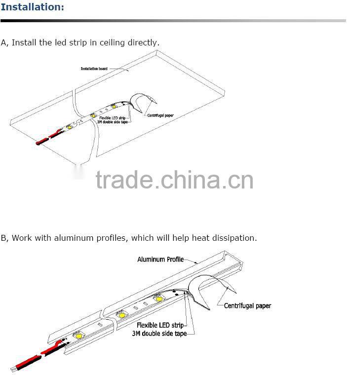 Decoration Light SMD 2216 LED Strip Light waterproof 50M/roll