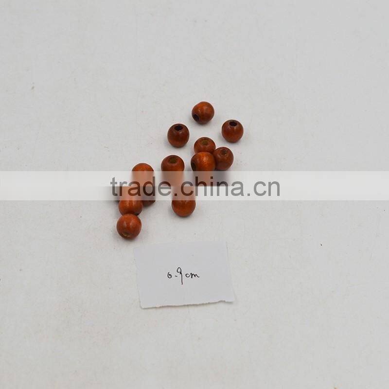 Wood Diameter 9mm Natural Color Round Beads
