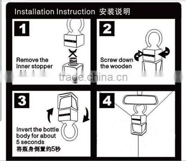 Factory direct sale new style hanging car perfume bottles with wooden cap