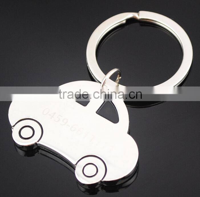 Hot sale cheap metal 3d customized car shaped keychain