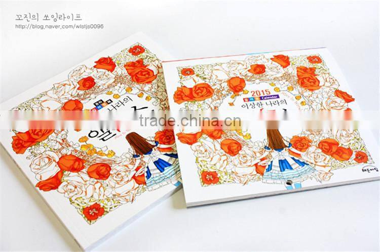 2015 Wholesale new arrive hand-painted secret garden series alice in wonderland adult coloring books