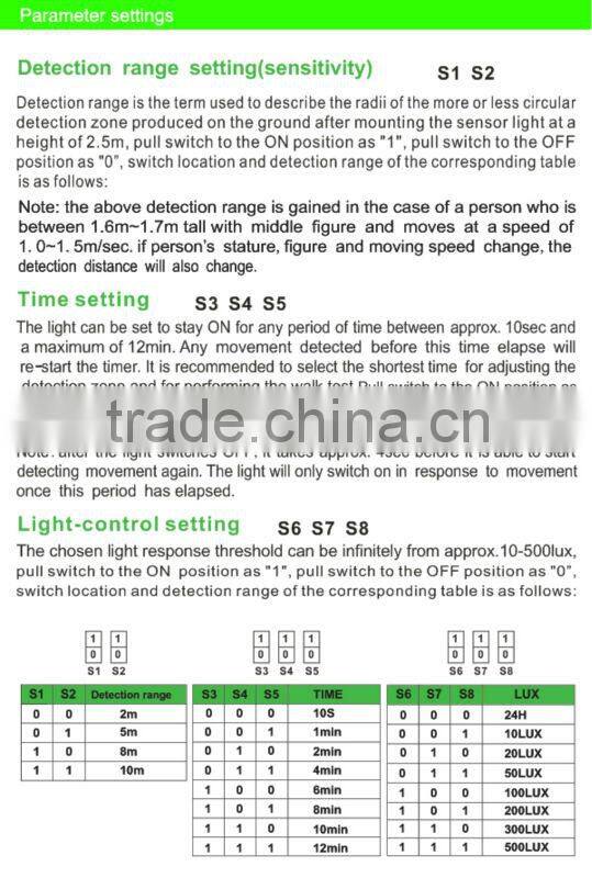 SK608 220-240VAC,90-277VAC light sensor with best price