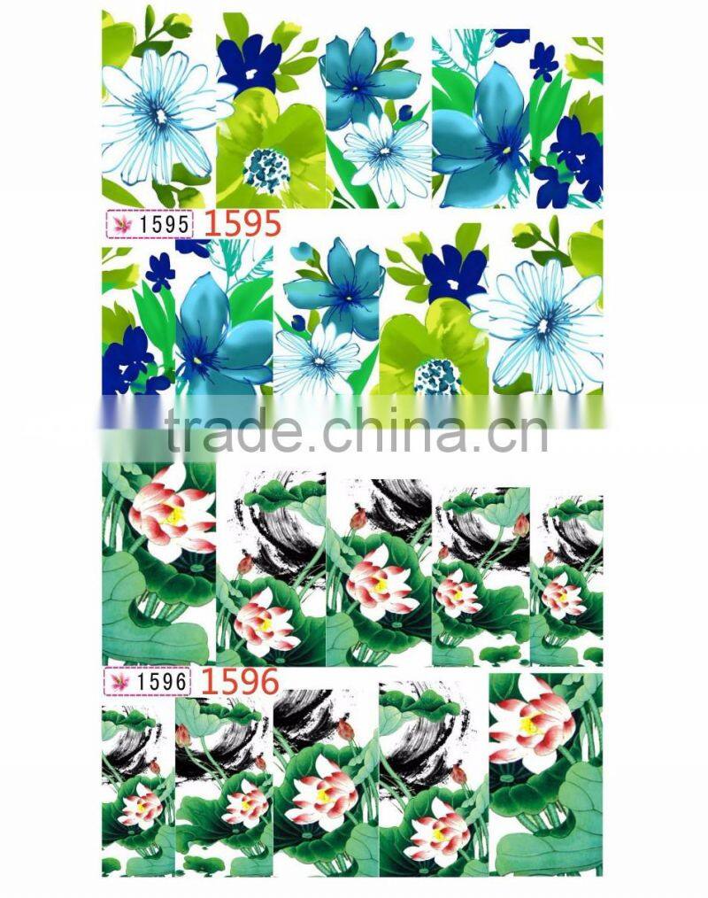 1X Water Stickers Nail Decals Stickers Water Transfers Decal Full Page Cover 12 Flower Designs
