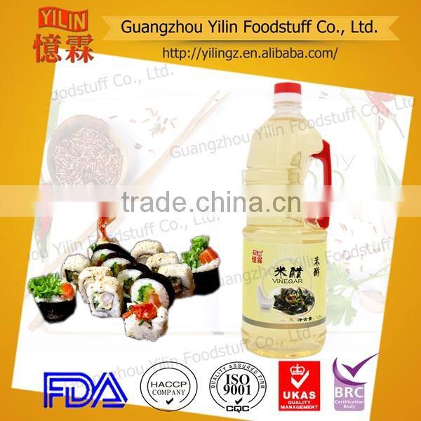 2015 top sale 1.8L plastic bottled pack Sushi Vinegar with oem servise