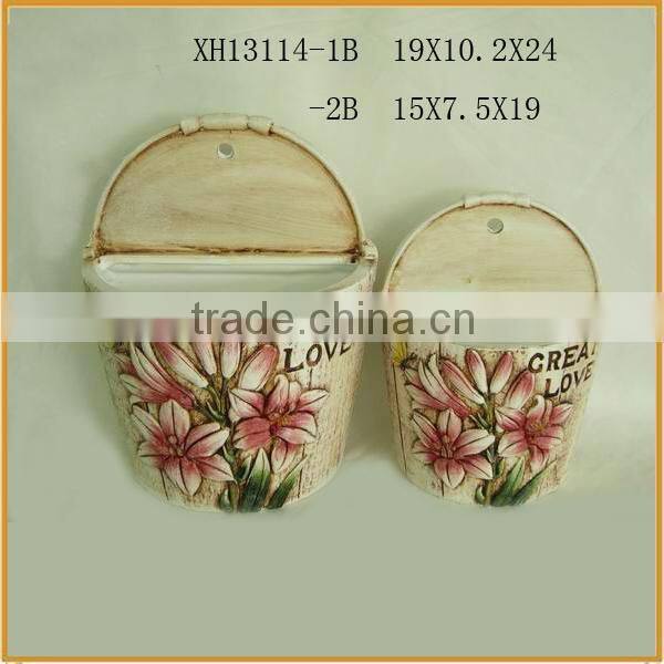 Garden decoration long new style ceramic wall flower pot