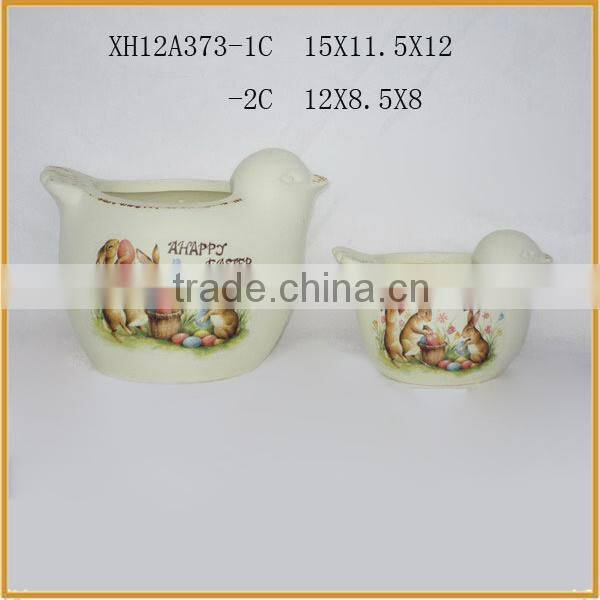 Chinese independent design custom ceramic animal flowerpot