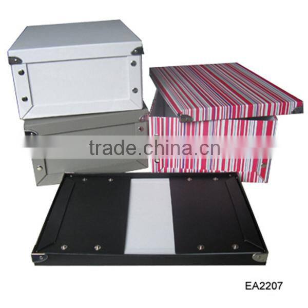 High quality cardboard paper foldable storage box