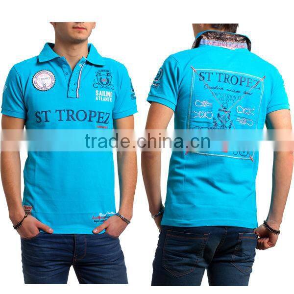 100% cotton pique mens short sleeve polo shirt