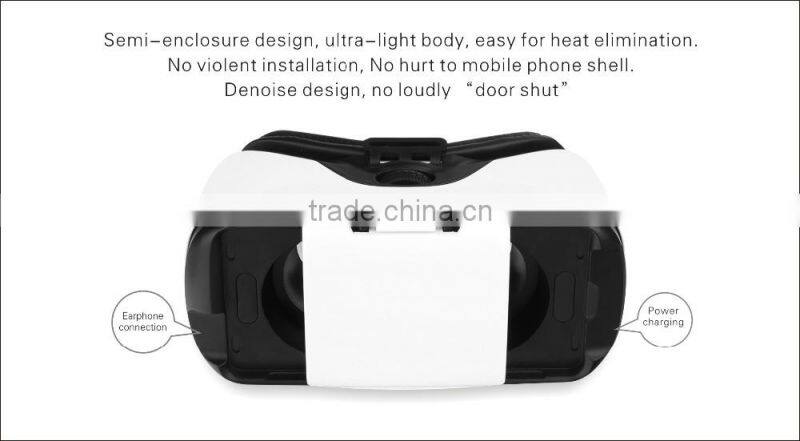 RSH Virtual Reality 3D VR Box Headset 700 degree myopia for Smart Phone 3D glasses VR game bluetooth rremote control / gamepad