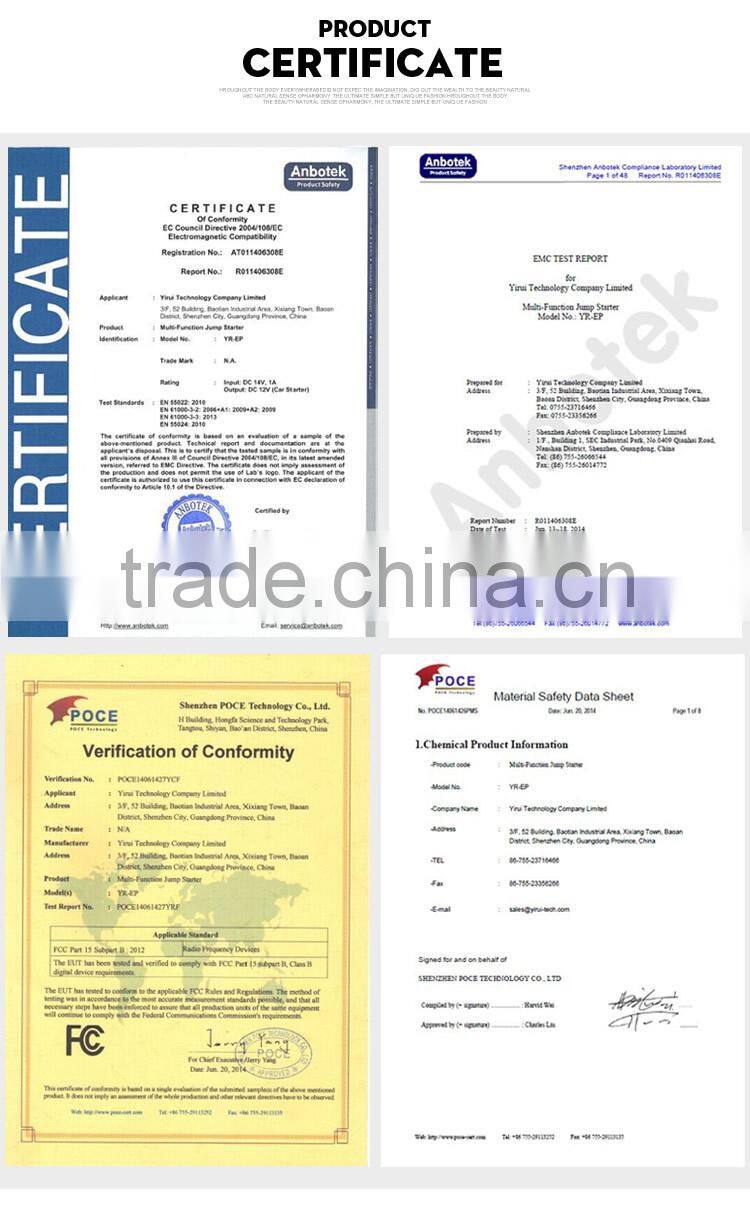 12V& 24VDual type 24000mAh mini portable power jump star ter for jumping start 12V and 24V engine with 1000Amp peak current