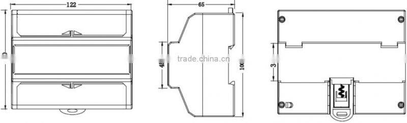 three phase Din-Rail seven module RS485 meter