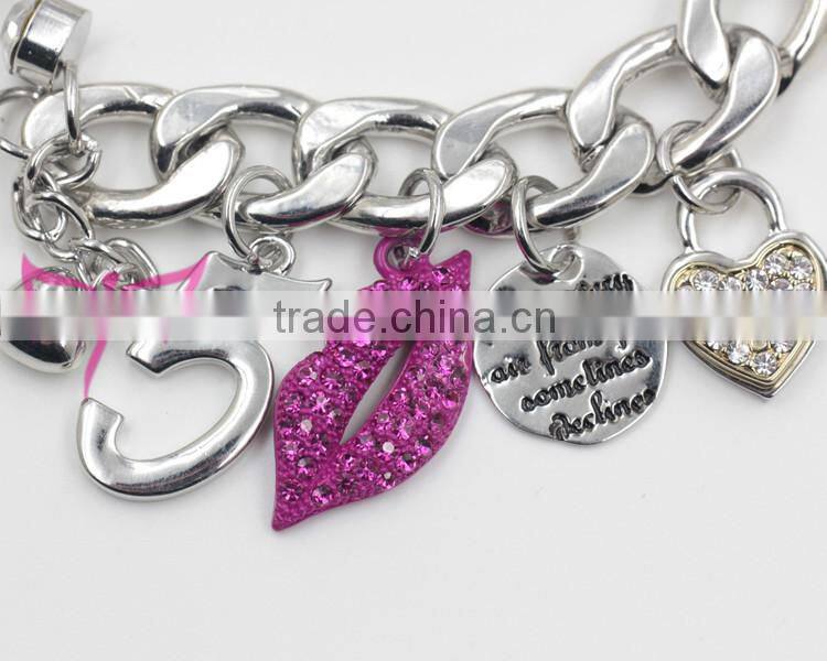 Easam Low Price Popular Alloy Chain Beaded Gold Bracelet