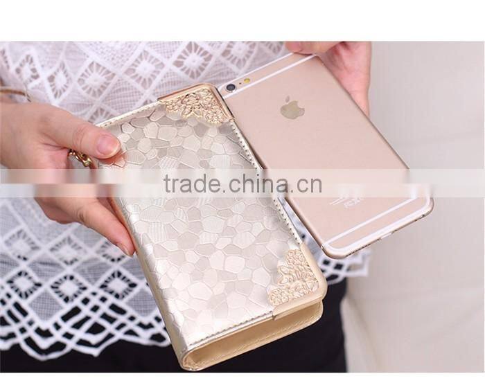 Elegant PU Leather Woman Bling Wallet Laides Latest handbag Purse