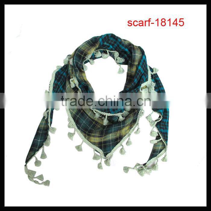 2014new plain lace triangle scarf wholesale