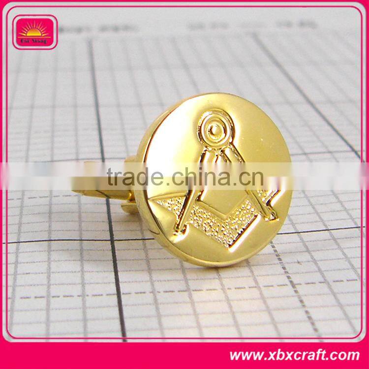custom nice-looking fashion & promotional 18k gold cufflinks
