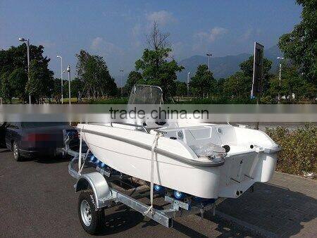 SD430 fibergalss small sport fishing boat 4.3m for 6 persons