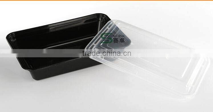 800ml stackable disposable microwave safe and freezer plastic food container with clear lid
