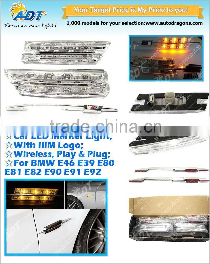 For BMW M5 E39 1997-2003 M LED Clear Side Marker Lights Turn Signals indicator