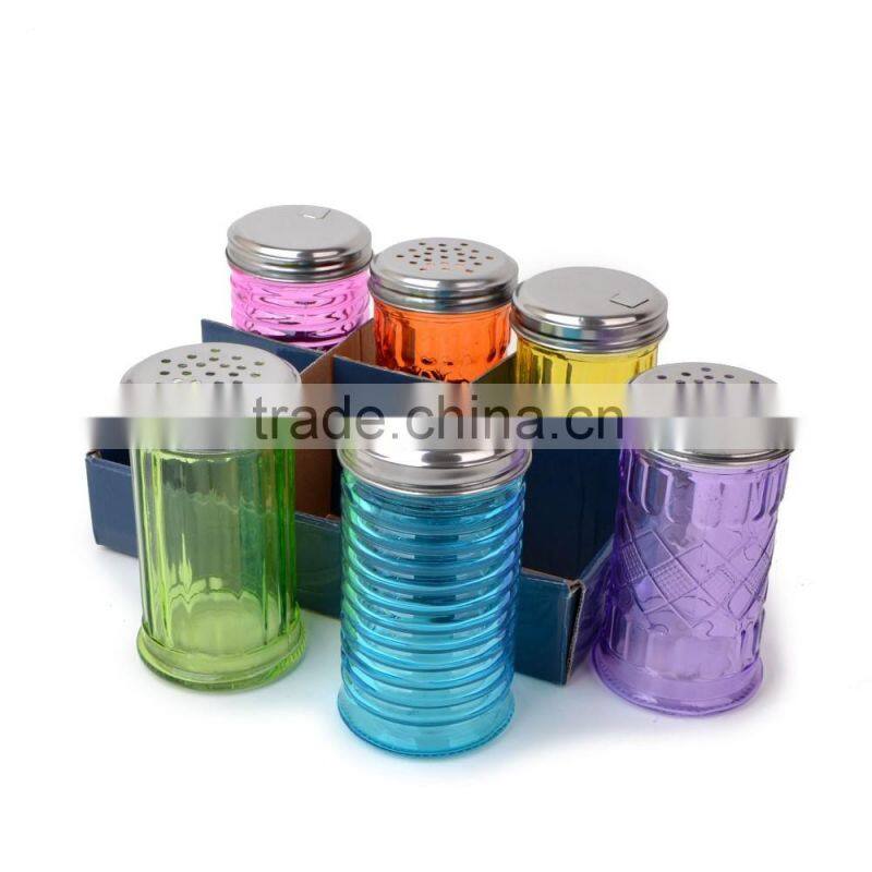 Colored Sugar Shaker Glass Spice Bottle With Escape Unpunished