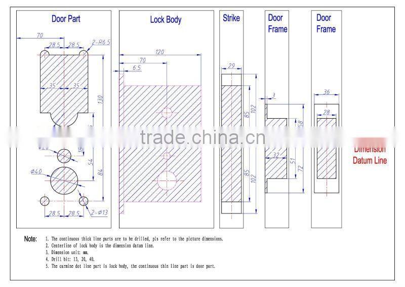 Magnetic lock hotel with stainless steel and 2 years warranty, hotel locks,door locks