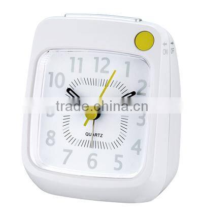 Cute design Desktop white alarm Clock with Crescendo Beep sound