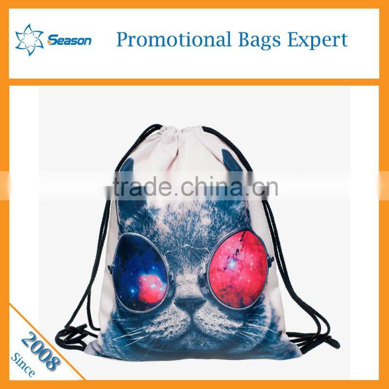 wholesale 3D printed drawstring bags drawstring backpack